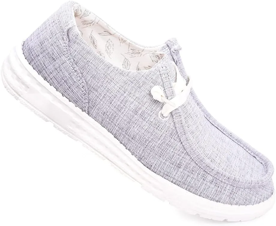 BENEKER Women's Loafers Slip On Low Top Sneakers Casual Boat Shoes Comfortable Walking Flats Breathable Canvas Shoes