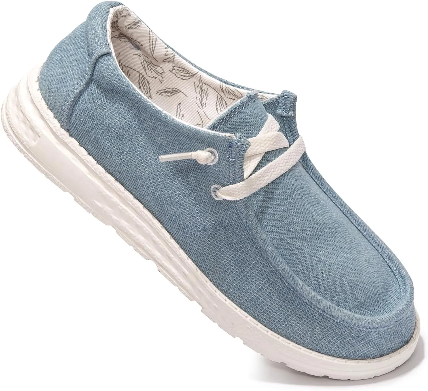BENEKER Women's Loafers Slip On Low Top Sneakers Casual Boat Shoes Comfortable Walking Flats Breathable Canvas Shoes