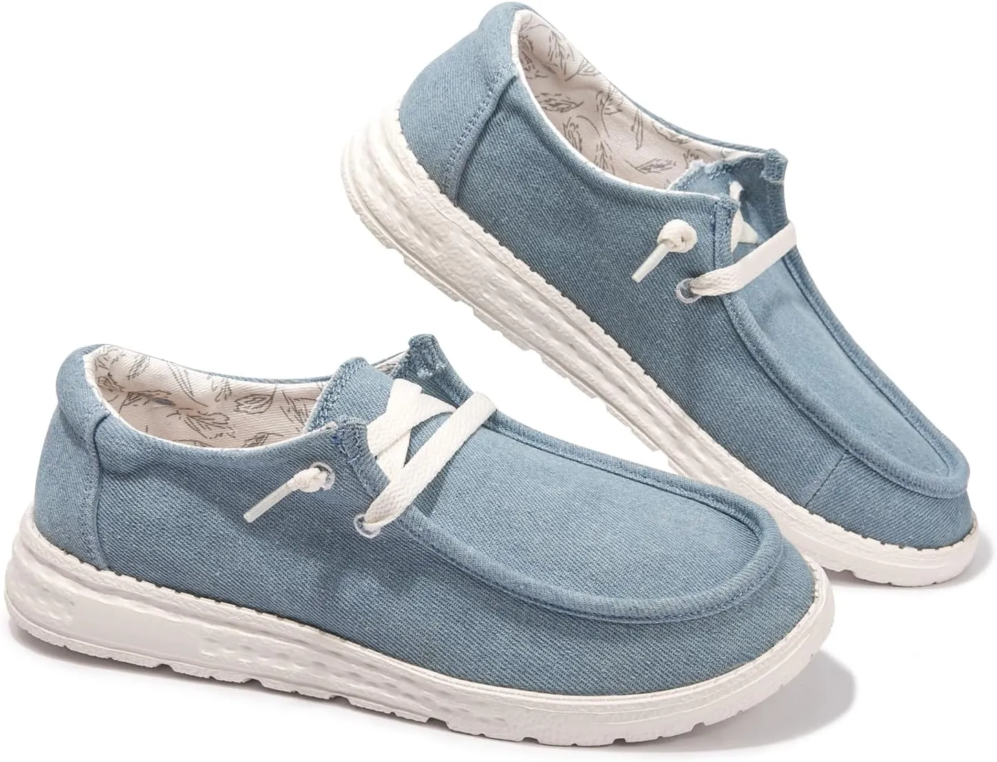 BENEKER Women's Loafers Slip On Low Top Sneakers Casual Boat Shoes Comfortable Walking Flats Breathable Canvas Shoes