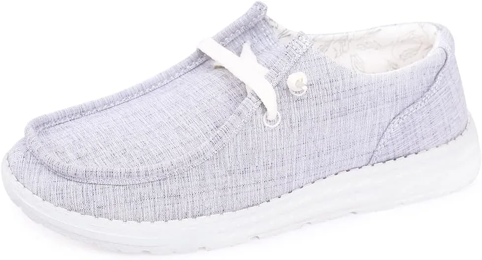 BENEKER Women's Loafers Slip On Low Top Sneakers Casual Boat Shoes Comfortable Walking Flats Breathable Canvas Shoes