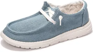 BENEKER Women's Loafers Slip On Low Top Sneakers Casual Boat Shoes Comfortable Walking Flats Breathable Canvas Shoes