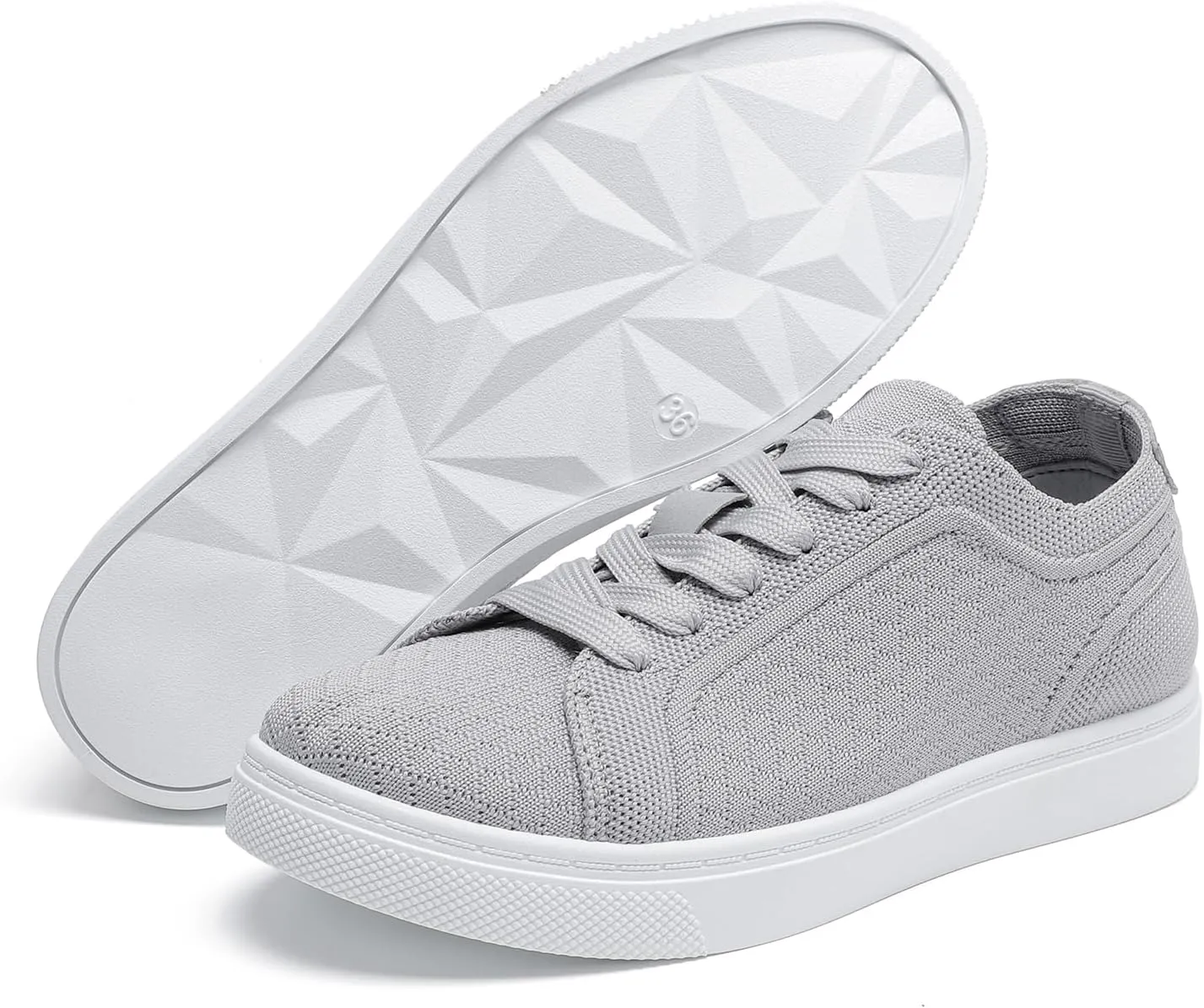 Betrue Breathable Slip On Shoes for Women, Womens Casual Boat Loafers Walking Shoes, Lightweight Canvas Lace Up Loafers Shoes for Women