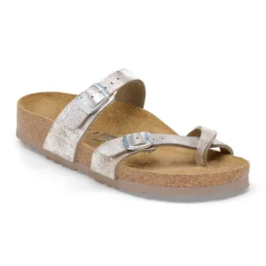 Birkenstock Mayari washed silver Birko-Flor