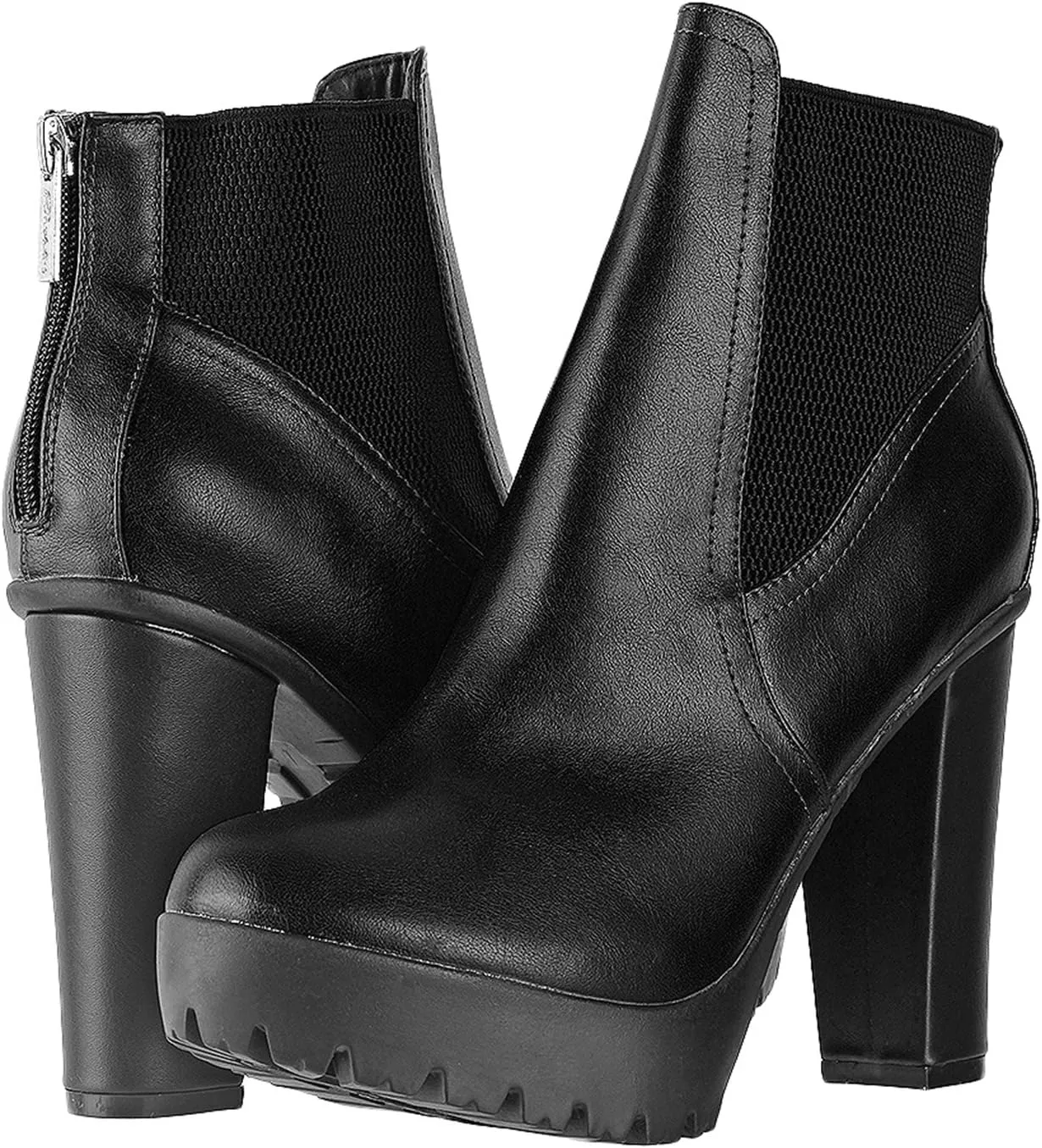 Breckelles Hanna-11 Women's Platform Chunky Heel Lug Sole Chelsea Ankle Booties