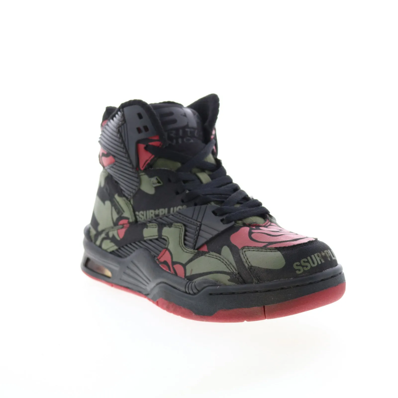 British Knights Ssur*Plus X Control Hi Rose Camo Mens Black Sneakers Shoes
