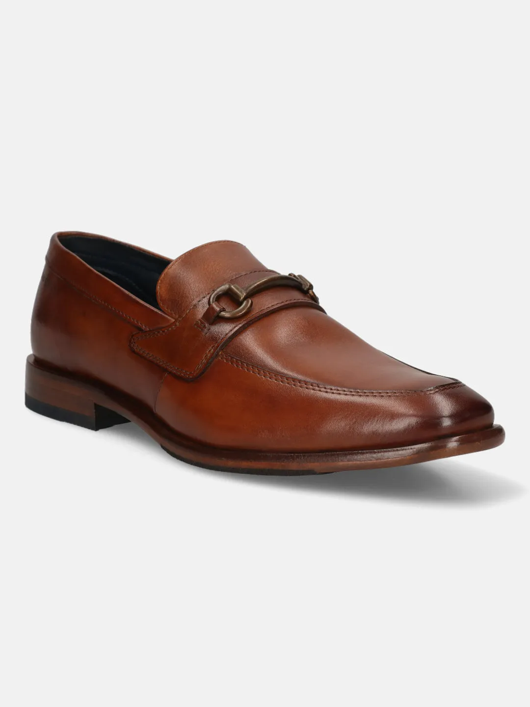 bugatti Cognac Premium Leather Slip-ons Formal