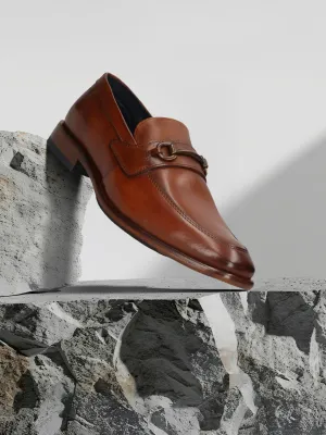 bugatti Cognac Premium Leather Slip-ons Formal