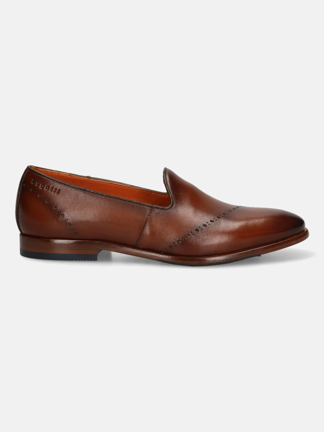 bugatti Cognac Premium Leather Slip-ons Formal