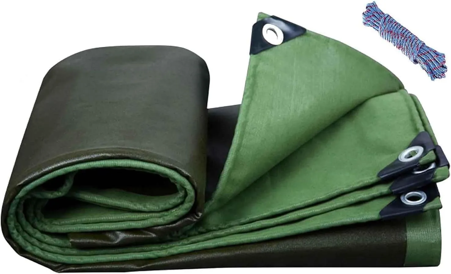 Canvas Tarp, Heavy Duty Waterproof Tarps, Canvas Tarp with Rustproof Grommets, Outdoor Waterproof Tarpaulin, for Camping, Tent Shelter, Boat, Car,Boat, 3x3
