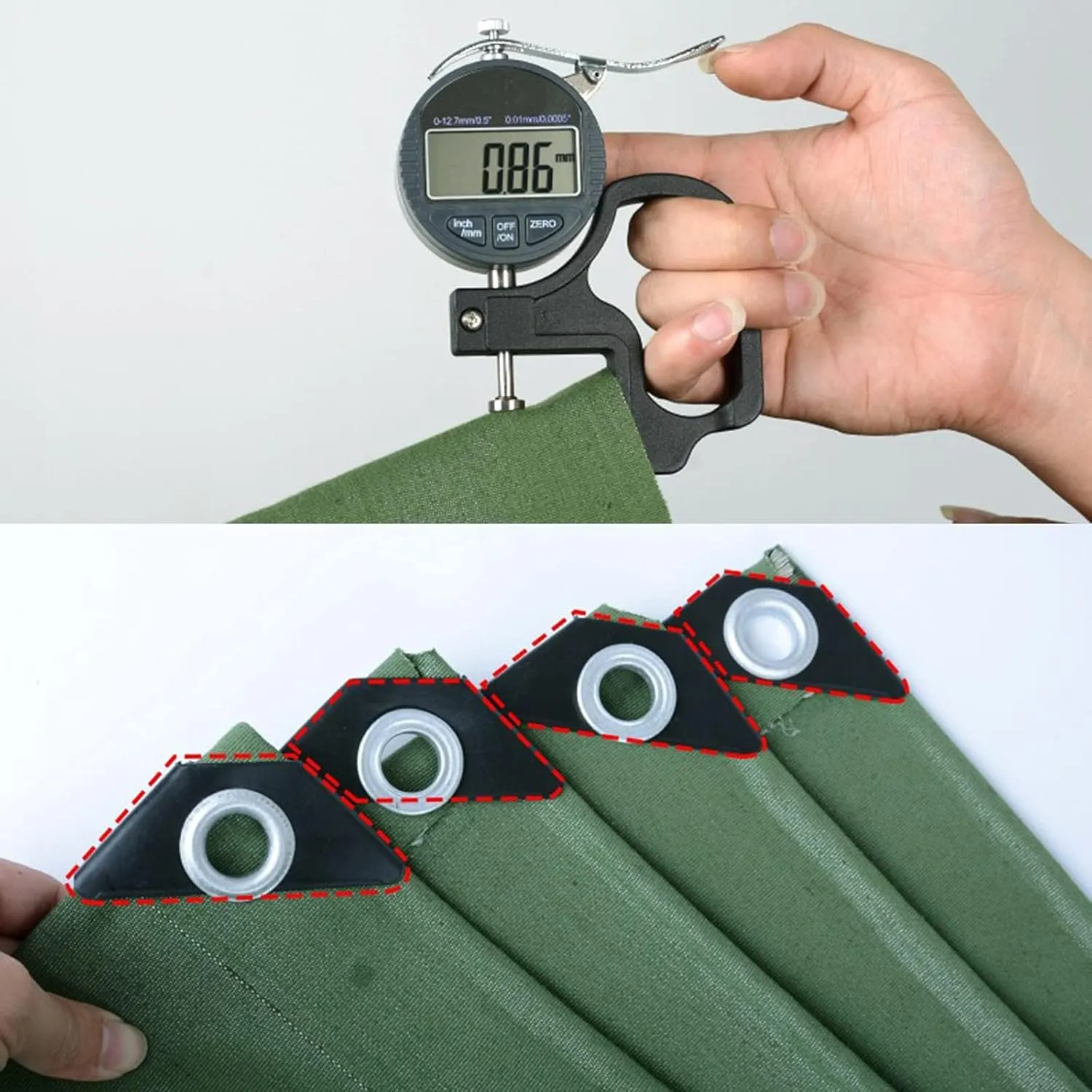 Canvas Tarp, Heavy Duty Waterproof Tarps, Canvas Tarp with Rustproof Grommets, Outdoor Waterproof Tarpaulin, for Camping, Tent Shelter, Boat, Car,Boat, 3x3
