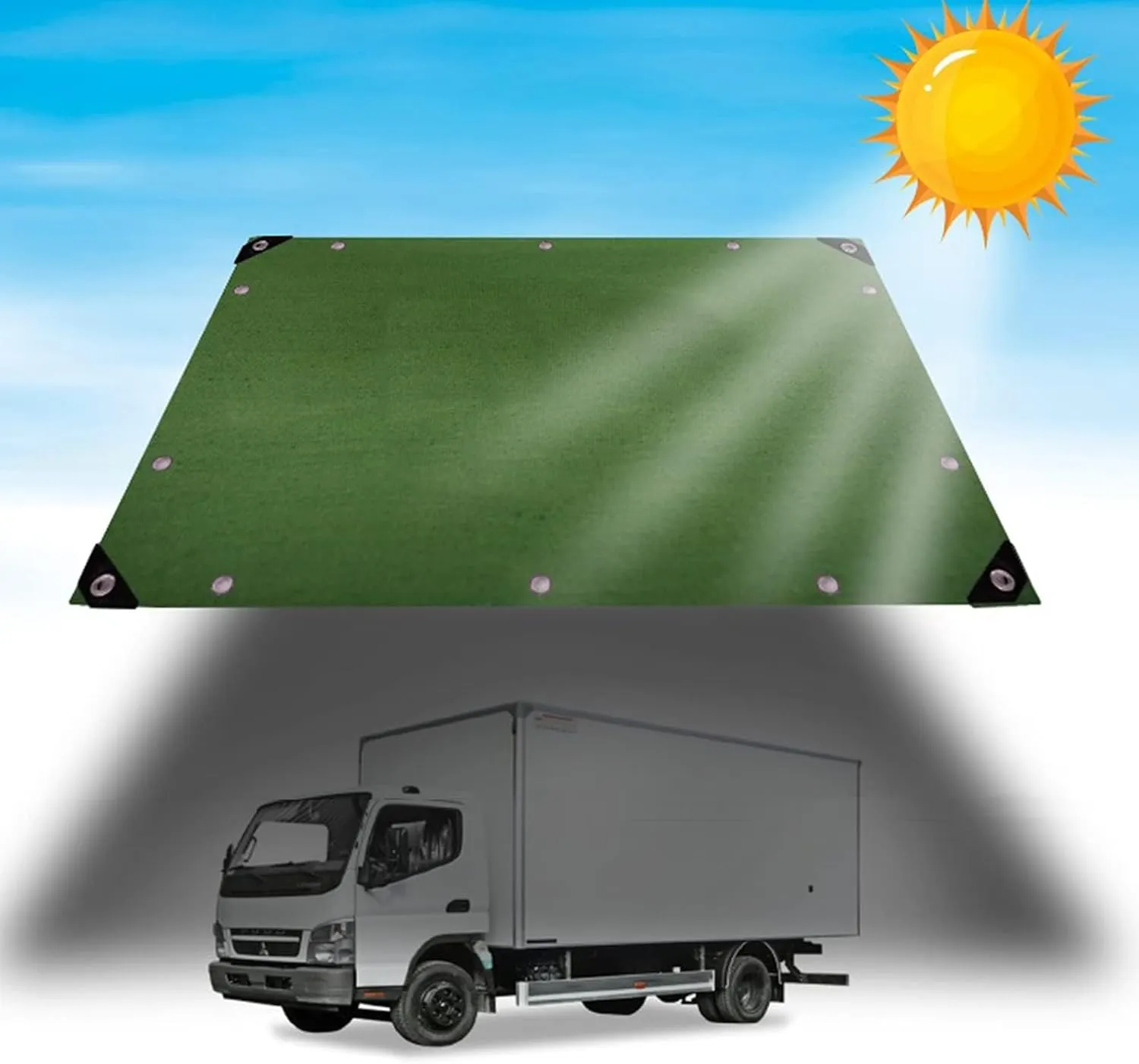 Canvas Tarp, Heavy Duty Waterproof Tarps, Canvas Tarp with Rustproof Grommets, Outdoor Waterproof Tarpaulin, for Camping, Tent Shelter, Boat, Car,Boat, 3x3