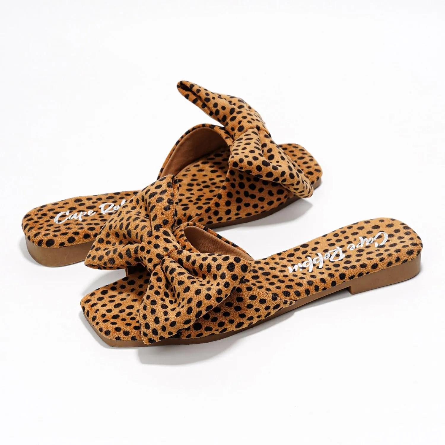 Cape Robbin Juju Sandals Slides for Women, Womens Mules Slip On Shoes with Bow - Sandals Slides for Women, Womens Mules Slip On Shoes with Bow