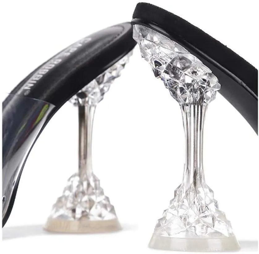 Cape Robbin Women's Peep Toe Clear Transparent Slip On Mules Heels-Ahmee