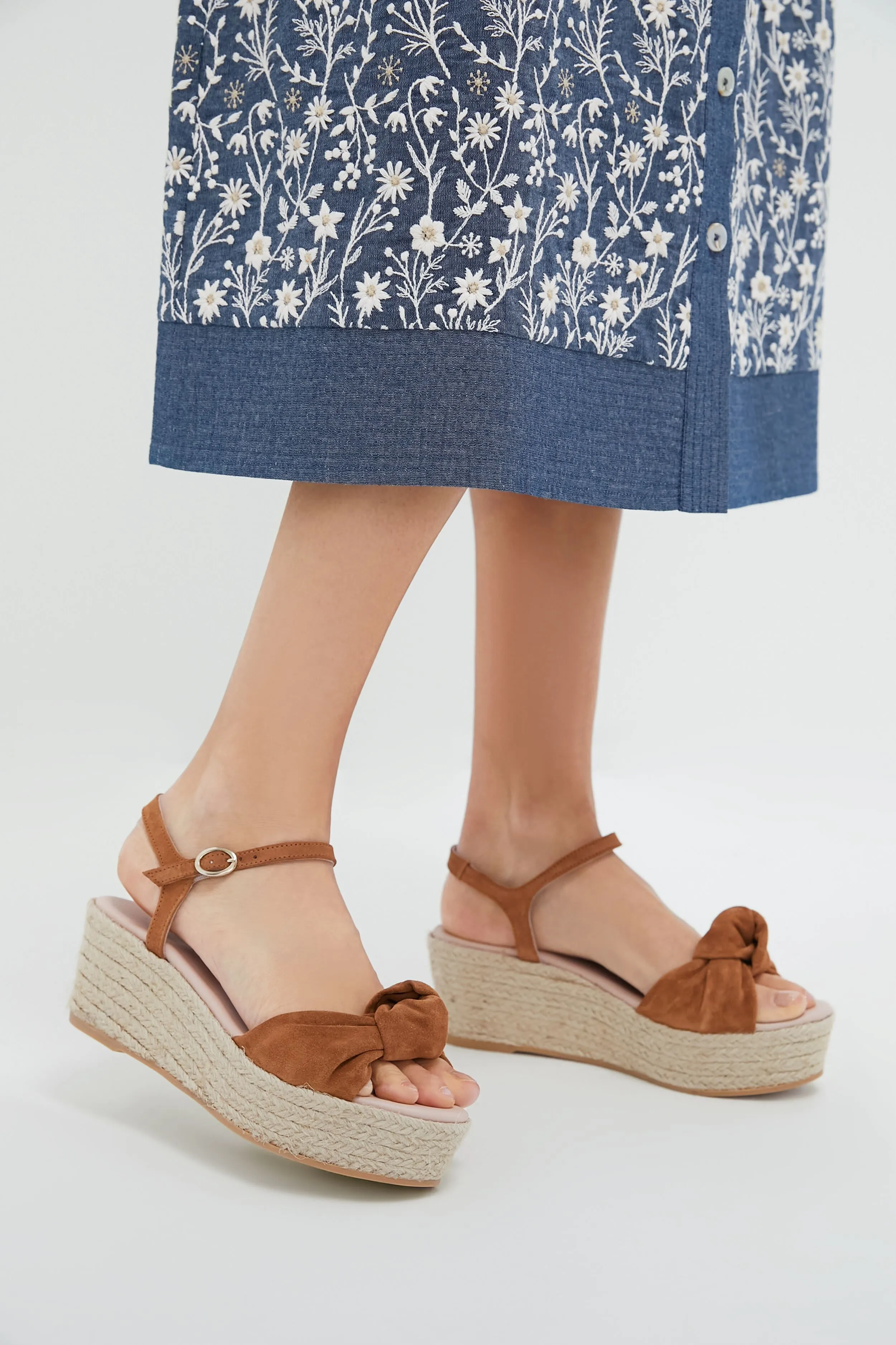 Caramel Suede Harlow Wedges