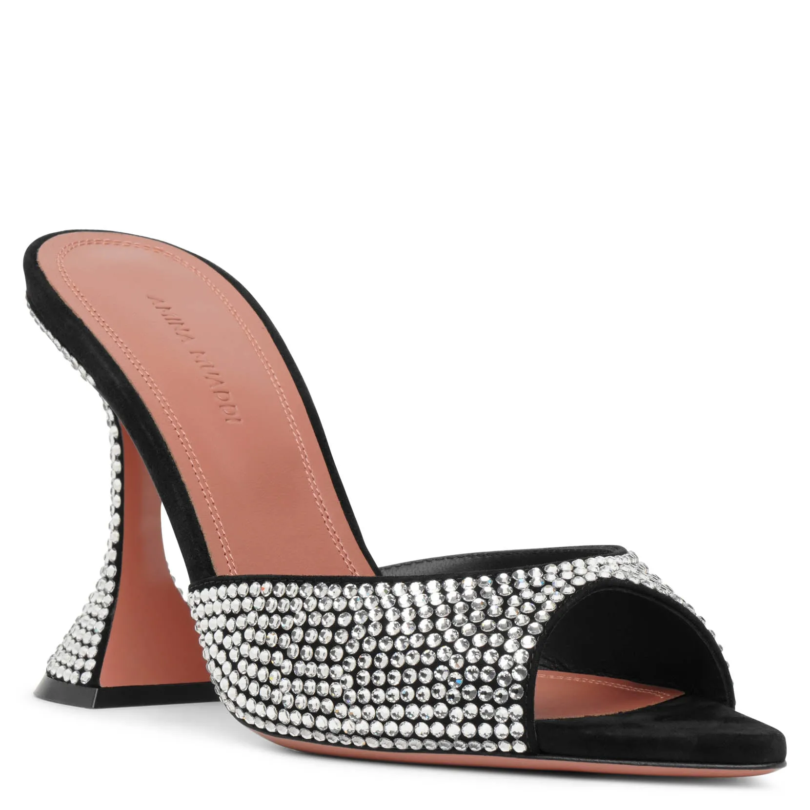 Caroline 95 black crystal mules