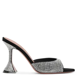 Caroline 95 black crystal mules