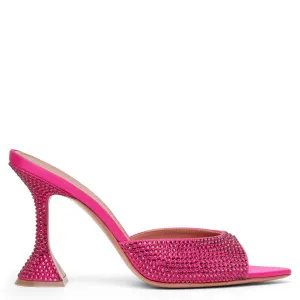 Caroline 95 pink crystal mules