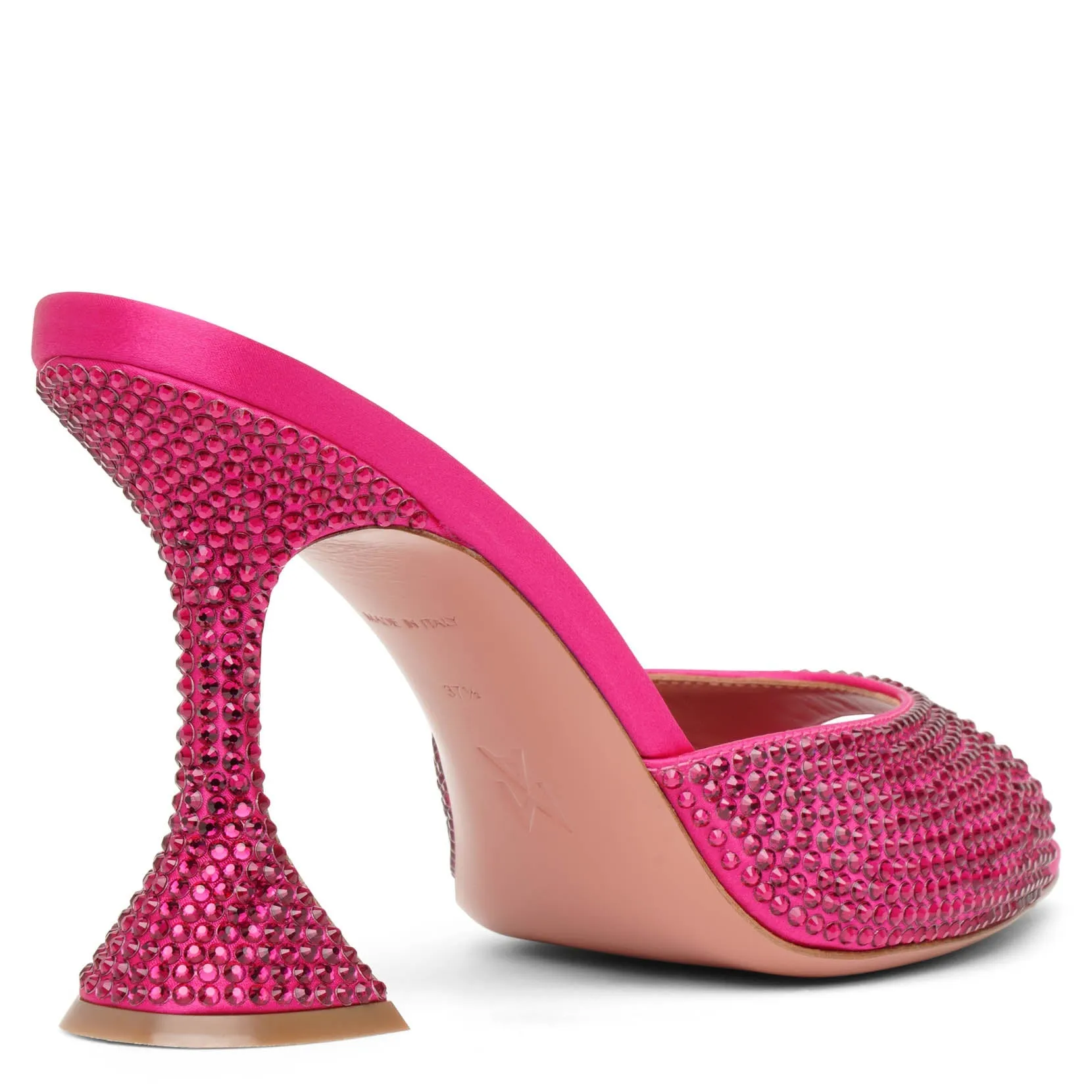 Caroline 95 pink crystal mules