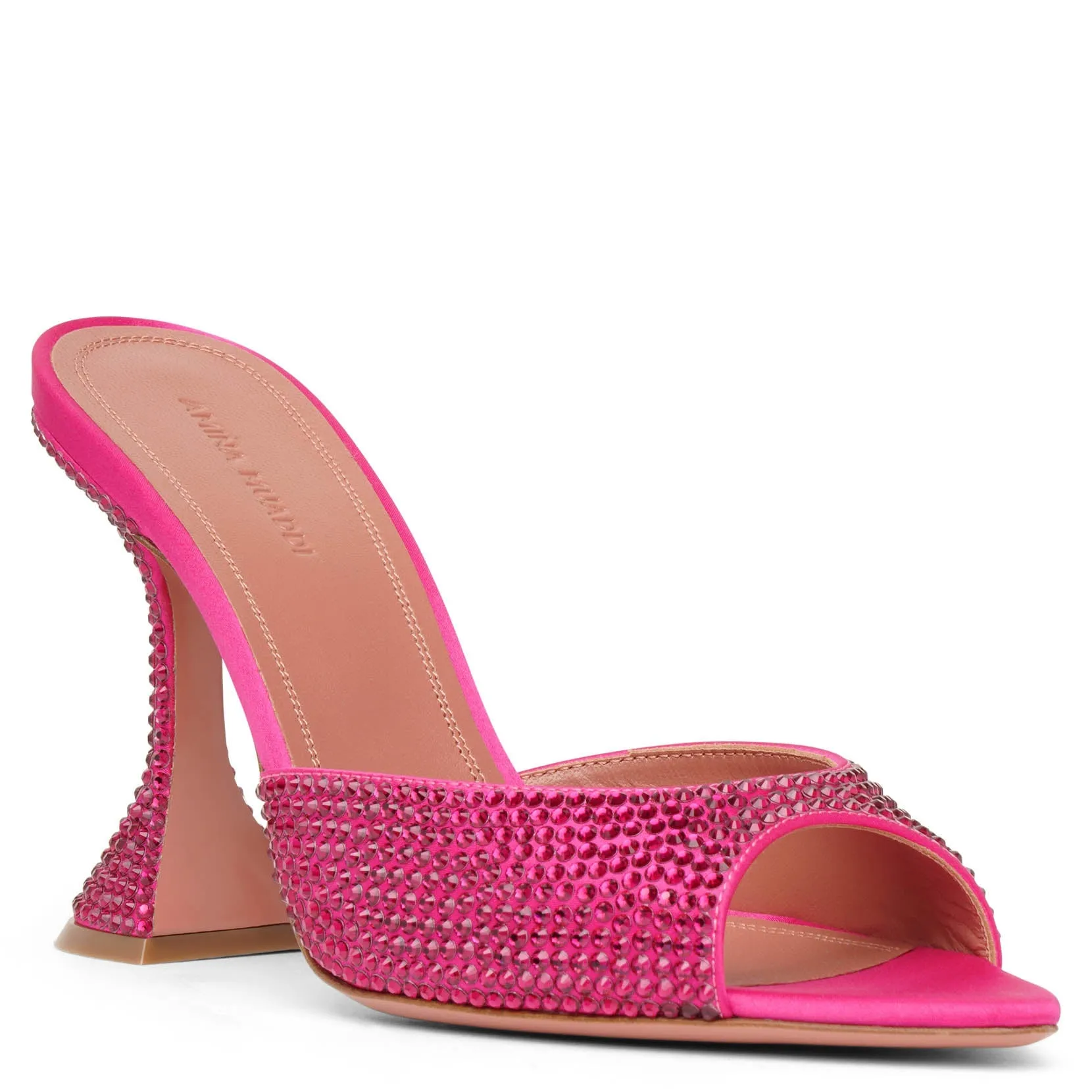 Caroline 95 pink crystal mules