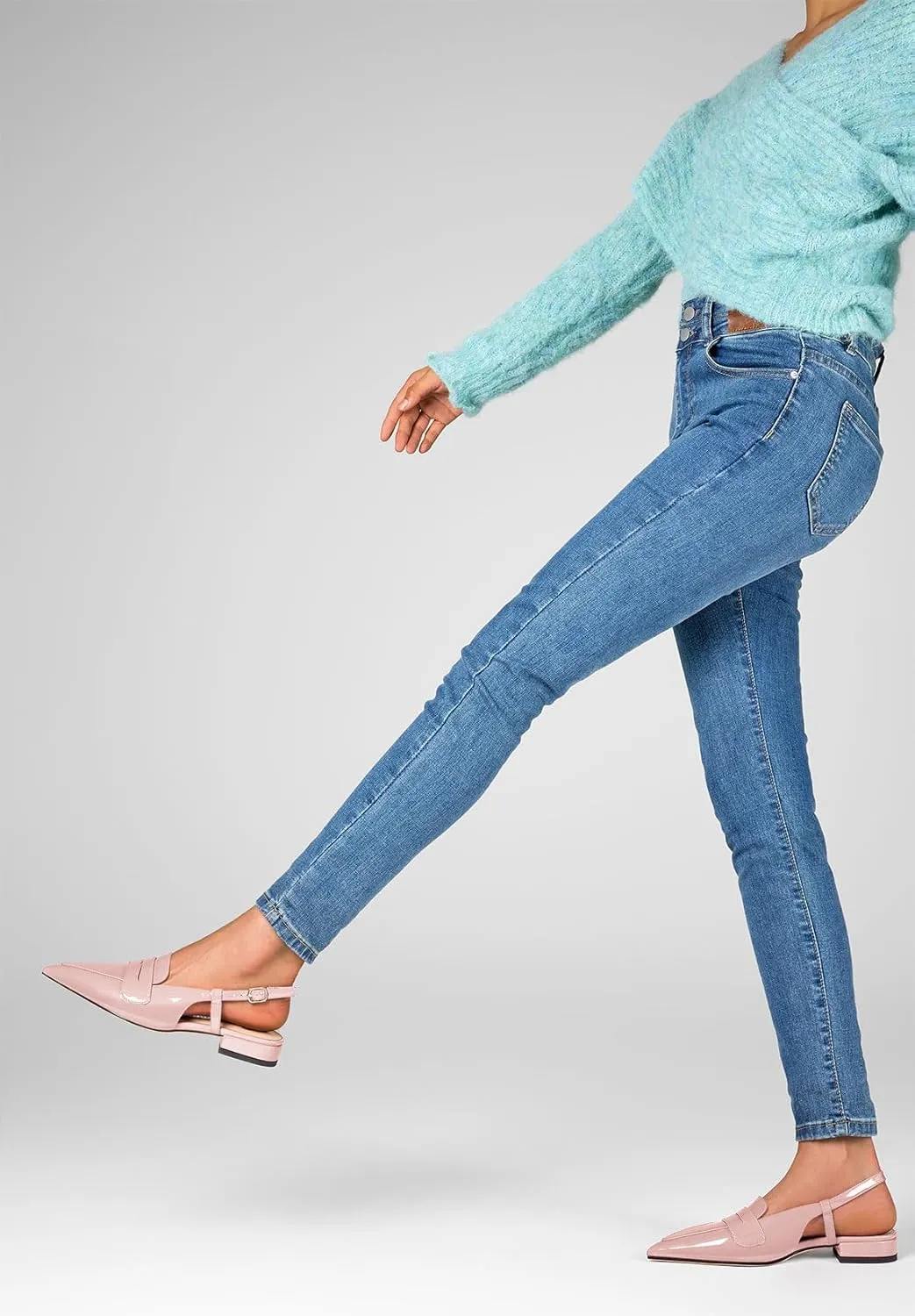 Castamere Slingback Flats for Women Close Pointed Toe Loafers Low Heel Slip-on Pumps Office Casual Dress Shoes 0.8 Inches Heels