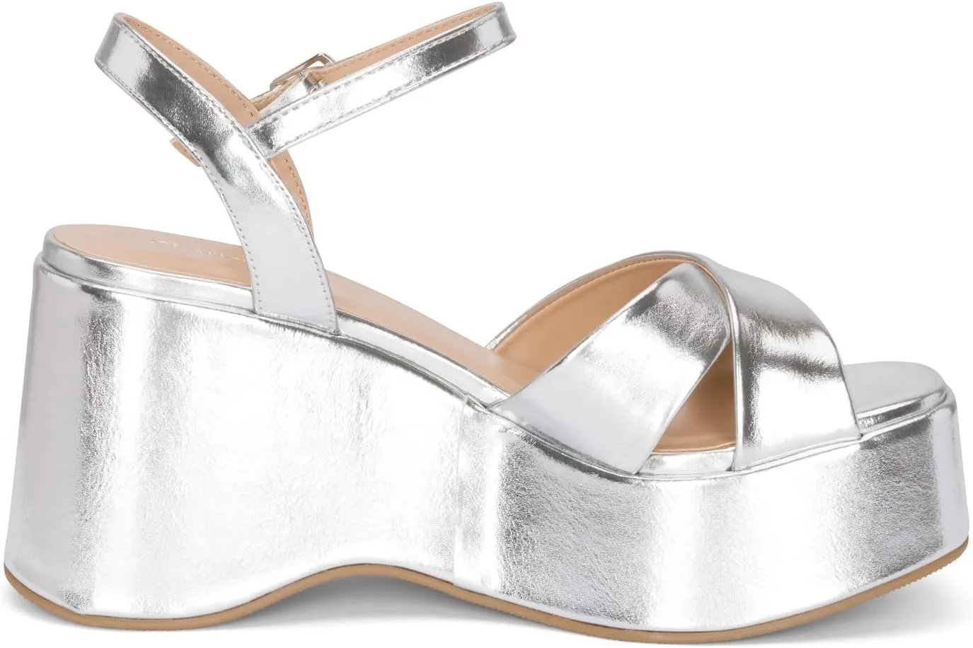 Chariot & Co -Daystar- Womens Open Toe Ankle Strap Wedges Heels Platform Trendy Summer Sandals