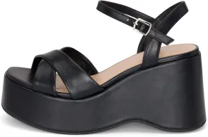 Chariot & Co -Daystar- Womens Open Toe Ankle Strap Wedges Heels Platform Trendy Summer Sandals