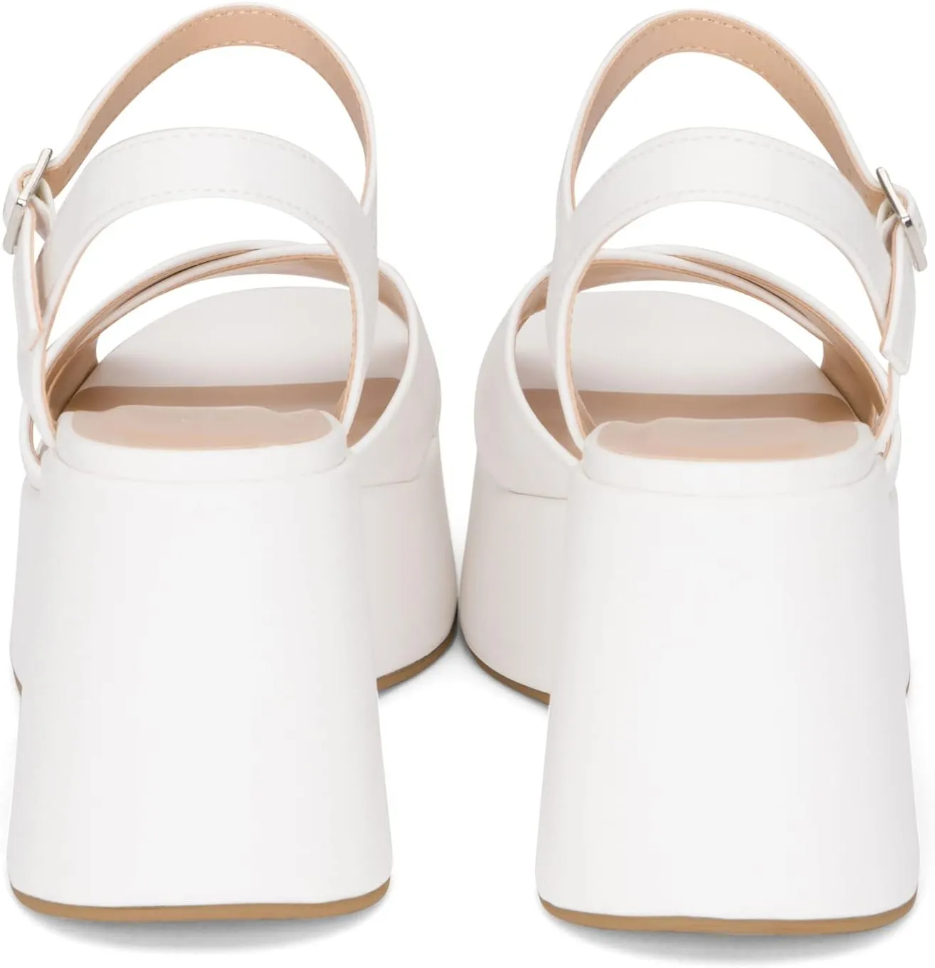 Chariot & Co -Daystar- Womens Open Toe Ankle Strap Wedges Heels Platform Trendy Summer Sandals