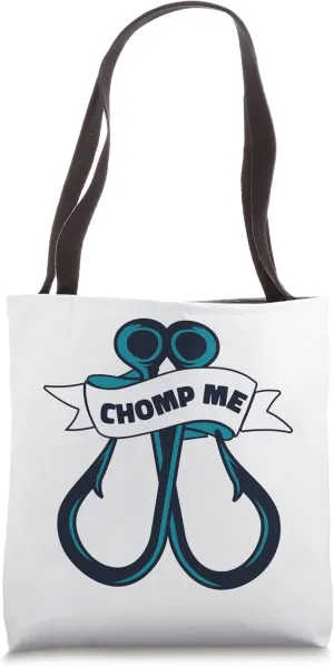 Chomp Me Deep Sea Boat Ice Fisherman Fly Fishing Tote Bag