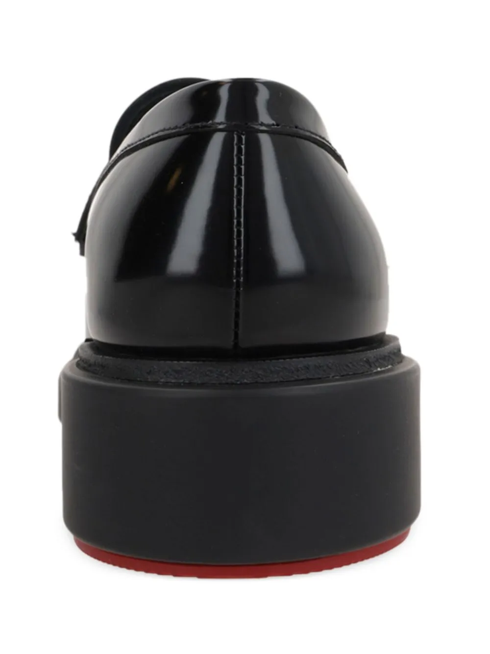 Christian Louboutin Black Urban Moc Loafers: Flat Shoes with Chunky Rubber Sole
