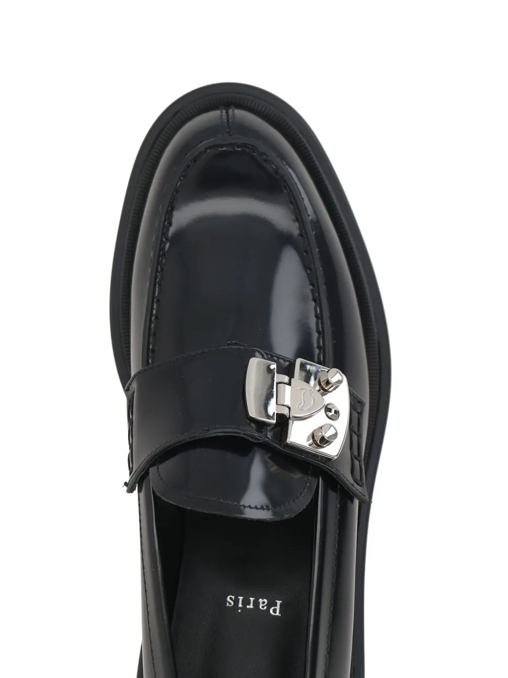 Christian Louboutin Black Urban Moc Loafers: Flat Shoes with Chunky Rubber Sole