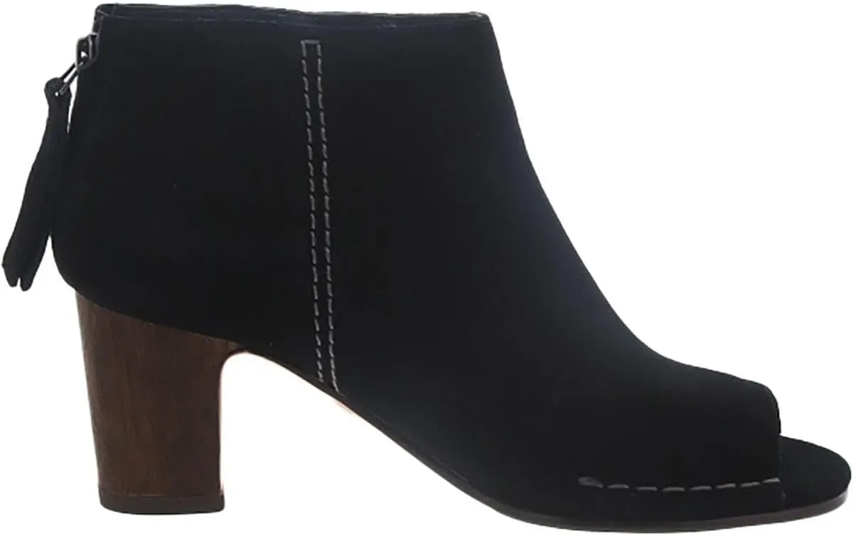 Clarks Womens Spiced Melody Suede Zipper Mules