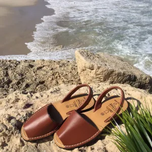 Classic TAN Ladies Leather Sandal - TOPSELLERS