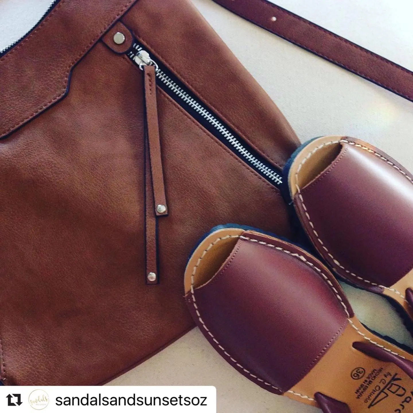 Classic TAN Ladies Leather Sandal - TOPSELLERS