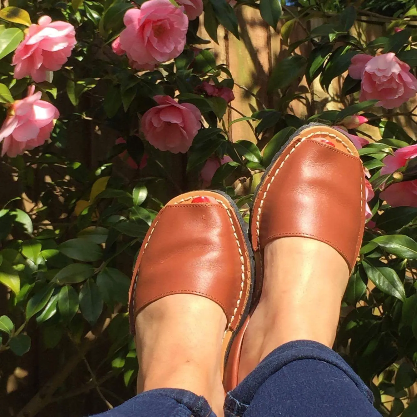 Classic TAN Ladies Leather Sandal - TOPSELLERS