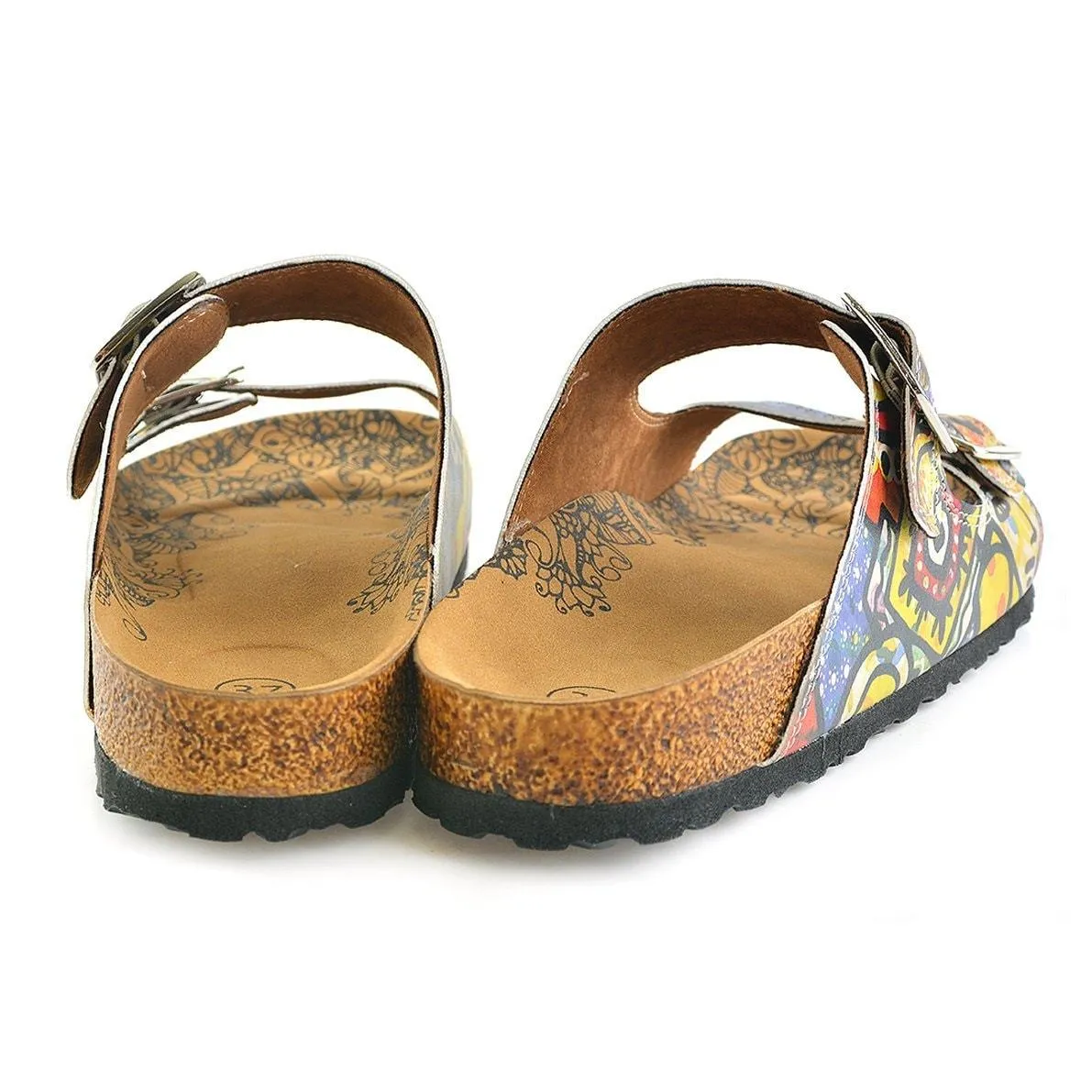 Colored Art Table Patterned Sandal - CAL206