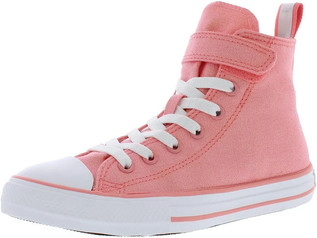 Converse Chuck Taylor All Star 1V Hi GS Girls Shoes Size 13, Color: Lawn Flamingo/White/White