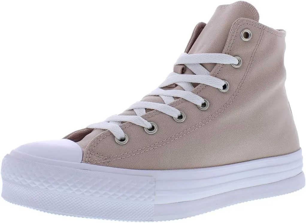 Converse Chuck Taylor All Star Eva Lift High GS Girls Shoes Size 7, Color: Stone Mauve/Stone Mauve/White