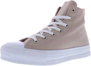 Converse Chuck Taylor All Star Eva Lift High GS Girls Shoes Size 7, Color: Stone Mauve/Stone Mauve/White