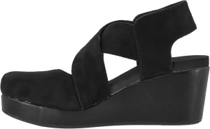 Corkys Footwear Case Closed Wedge - A Stylish 2.5-Inch Heel with 1-Inch Platform, Closed Toe, Cross Strap Upper, Hook N Loop Ankle Strap Closure, and EVA Insoles