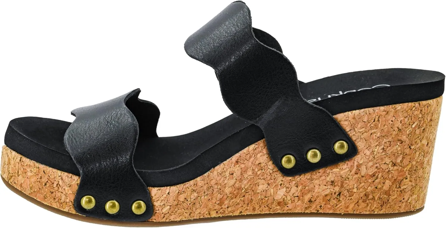 Corkys Footwear Obviously 2.5-Inch Double Strap Wedge, Trendy and Chic Strap Design, Comfortable, Lightweight Summer Wedges