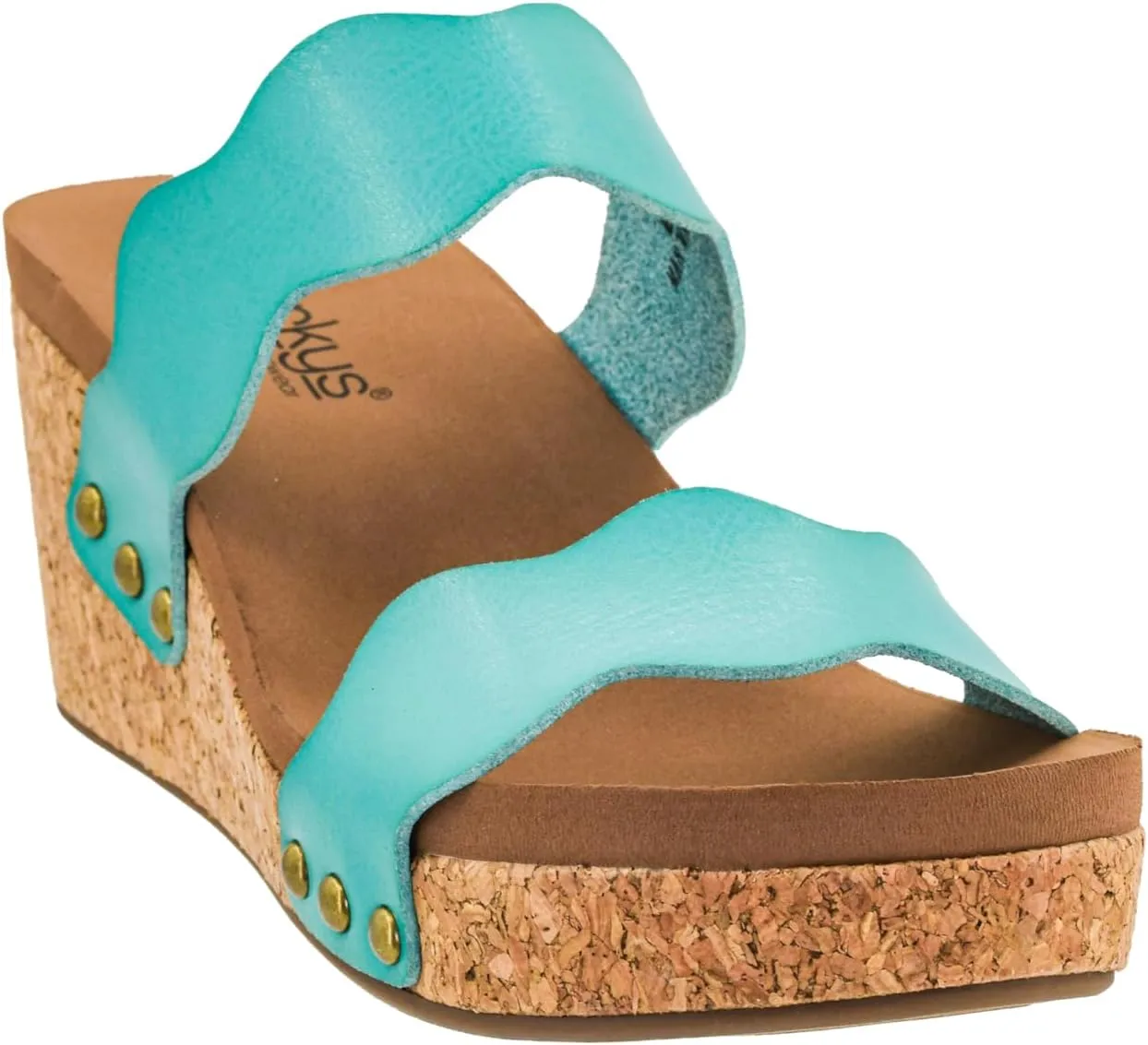 Corkys Footwear Obviously 2.5-Inch Double Strap Wedge, Trendy and Chic Strap Design, Comfortable, Lightweight Summer Wedges