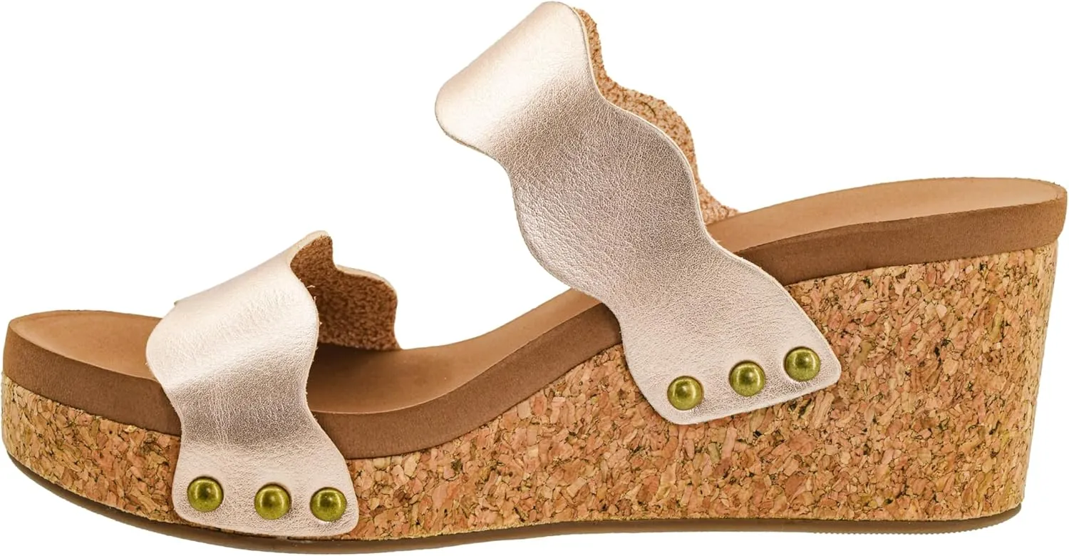 Corkys Footwear Obviously 2.5-Inch Double Strap Wedge, Trendy and Chic Strap Design, Comfortable, Lightweight Summer Wedges