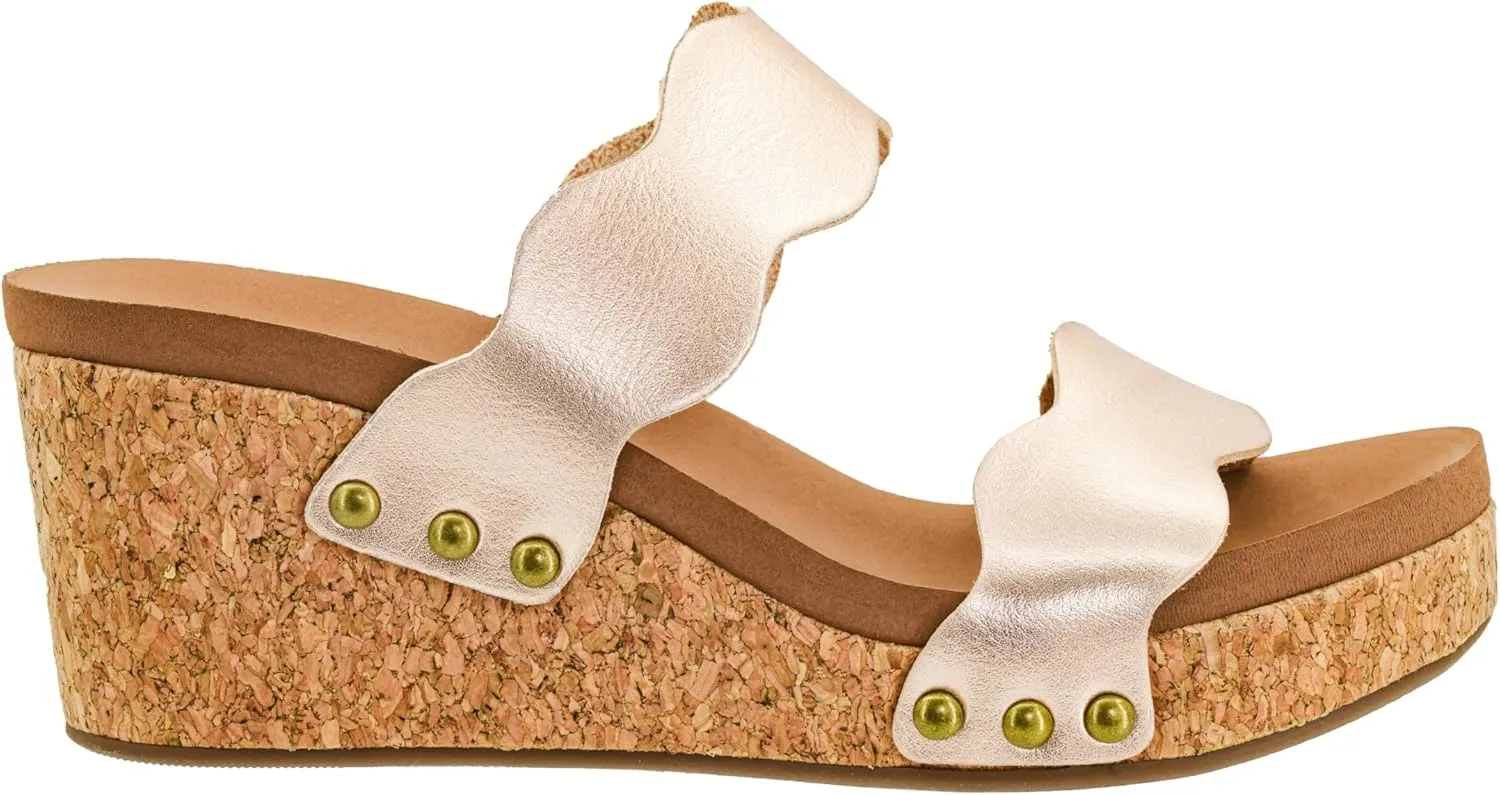 Corkys Footwear Obviously 2.5-Inch Double Strap Wedge, Trendy and Chic Strap Design, Comfortable, Lightweight Summer Wedges
