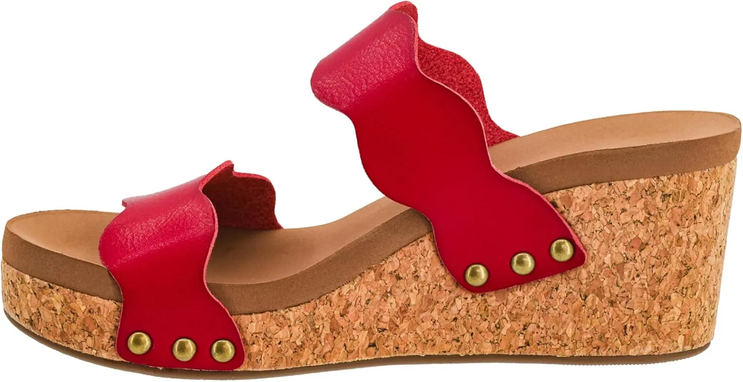 Corkys Footwear Obviously 2.5-Inch Double Strap Wedge, Trendy and Chic Strap Design, Comfortable, Lightweight Summer Wedges