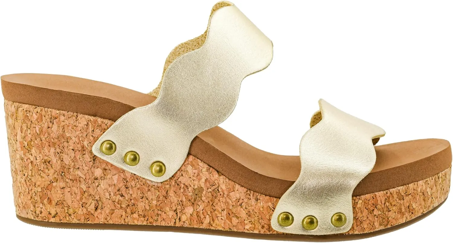 Corkys Footwear Obviously 2.5-Inch Double Strap Wedge, Trendy and Chic Strap Design, Comfortable, Lightweight Summer Wedges