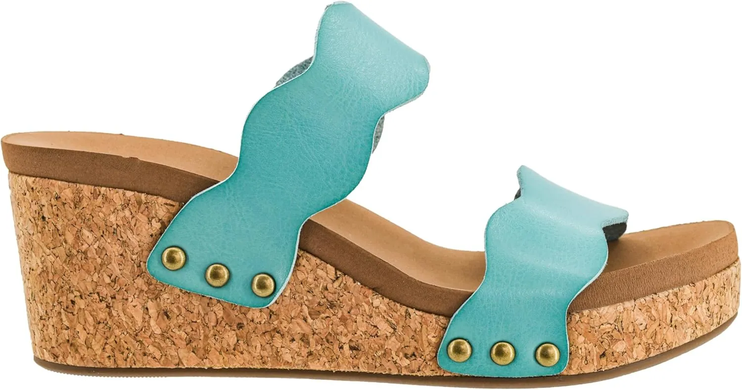 Corkys Footwear Obviously 2.5-Inch Double Strap Wedge, Trendy and Chic Strap Design, Comfortable, Lightweight Summer Wedges