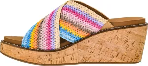 Corkys Footwear The Peace Out 2.5-Inch Woven Strap Wedge - Trendy and Chic Strap Design, Comfortable, Lightweight, and Durable Summer Wedges for Versatile Fashion