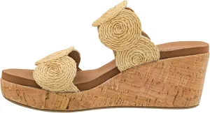 Corkys Footwear Women's Make A Toast - 2.5-Inch Wedges - Stylish Circle Design Straps, Casual Sophistication, Comfort EVA Insole for All-Day Wear