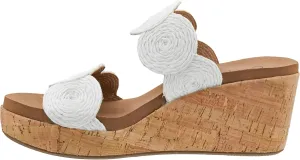 Corkys Footwear Women's Make A Toast Wedges - Featuring A 2.5-Inch Heel, Stylish Circle Design Straps, Corkys Signature Soft EVA Insoles for All-Day Comfort