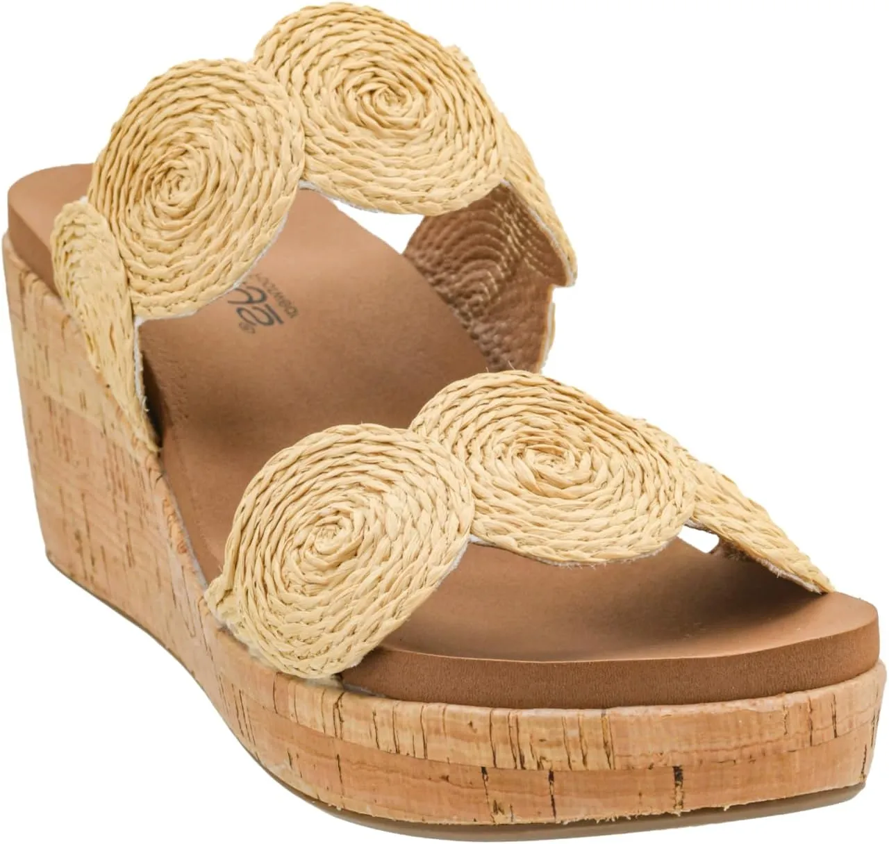 Corkys Footwear Women's Make A Toast Wedges - Featuring A 2.5-Inch Heel, Stylish Circle Design Straps, Corkys Signature Soft EVA Insoles for All-Day Comfort